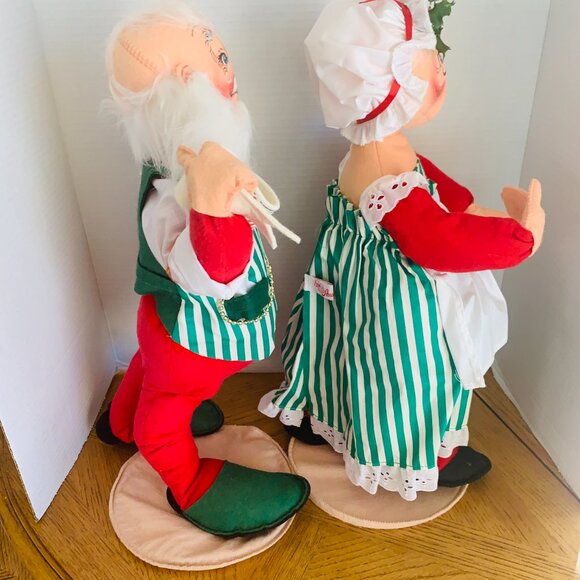 ANNALEE Mrs Claus Mr Santa Claus Merry Christmas 18” 1993 vntg Dolls - Picture 7 of 13